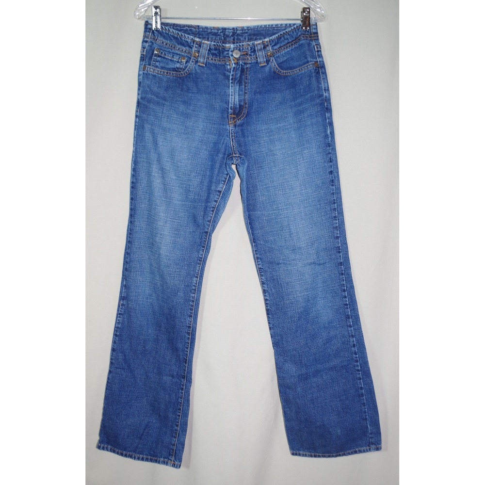Lucky Brand Rancher Flare Jeans Womens 6/28 Custom Baseball Painted Pockets USA